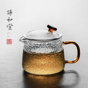 谦和堂日式玻璃泡茶壶高硼硅耐热茶水分离花茶办公室茶具套装家用
