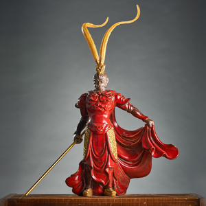 辉道 斗战胜佛齐天大圣孙悟空摆件家居玄关客厅装饰陶瓷工艺品