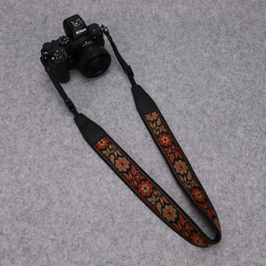 cam-in复古民族风绣花相机背带肩带适用佳能尼康索尼富士cam8458