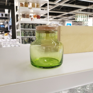 至爱baby宜家ikea温特附盖罐密封罐储物罐子玻璃泡酒泡菜茶叶蜂蜜