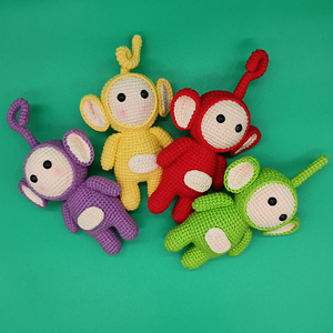 天线宝宝玩偶手工编织diy公仔小波拉拉丁丁迪西挂件钩织成品玩具