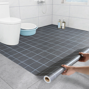 浴室卫生间专用防水地贴厕所地板贴自粘防滑厨房地面瓷砖遮丑地贴