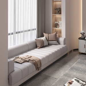 玛度定制飘窗沙发窗台改造卧室沙发现代简约科技布榻榻米懒人沙发