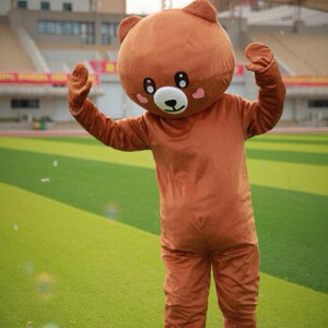 布朗熊卡通人偶服装传单熊熊表演服玩偶服装 熊人偶服装