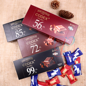 codex库德士黑巧克力纯黑纯可可脂零食生日礼物新包装