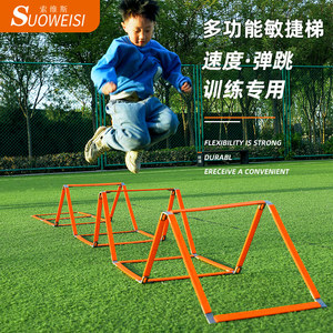 敏捷梯体能绳梯敏捷体能圈跨栏架多功能折叠梯儿童跳格梯训练器材