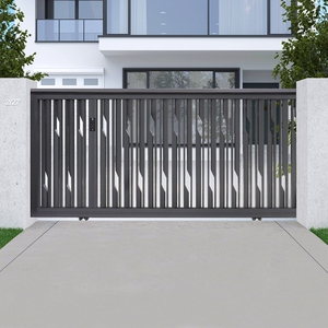 德国losdun高端智能庭院大门现代风电动平移门定金铝艺别墅花园门