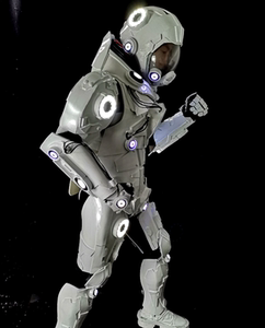 原创设计科幻科技感发光未来感真人可穿戴机器人道具出租租赁服装