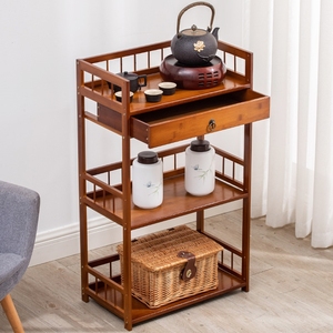 烧水壶置物架放茶具的小架子茶具柜子茶柜架现代中式家具客厅收纳