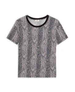 celine思琳男装 蛇纹印花平织布短袖t恤 22春夏正品代购2x008378e