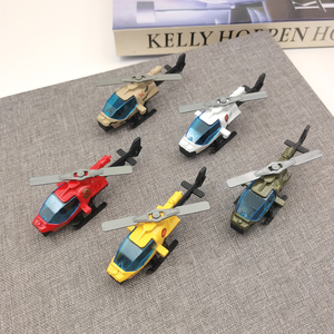 合金直迷你直升机模型城市消防救援工程巡逻仿真儿童金属玩具飞机