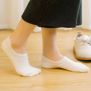船袜女棉袜浅口隐形脚底袜薄款白色硅胶防滑夏天搭配小白鞋短袜子