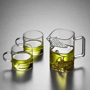 泡茶神器最新款绿茶泡茶器玻璃杯猴魁泡茶公道杯茶漏一体月牙过滤
