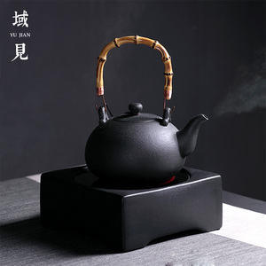 域见陶壶台湾火山石泡茶专用单陶瓷大容量烧水壶电陶炉煮茶壶套装