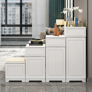 简约现代阶梯式高低组合鞋柜玄关双面隔断大容量家用客厅门口鞋柜