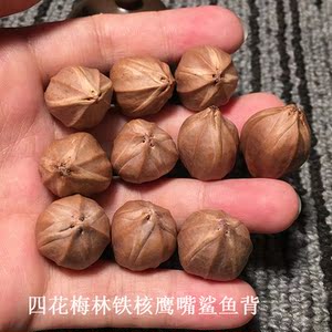 橄榄梅林铁核四花原料素核鹰嘴鲨鱼背男士手串1.8 1.9 2.0原籽4花