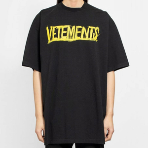 vetements维特萌world tour世界巡回黄色涂鸦字母短袖t恤男女同款
