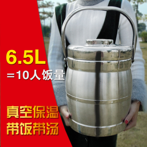 焖烧壶保温饭盒3三2双层304不锈钢多层焖烧杯饭壶桶送饭手提锅超10人