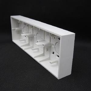嘉和三位连体86型明装底盒线管线槽通用开关插座底盒3联明装线盒