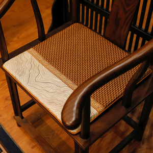 中式红木沙发坐垫实木圈椅茶椅垫夏季凉席坐垫透气藤竹席椅垫夏天