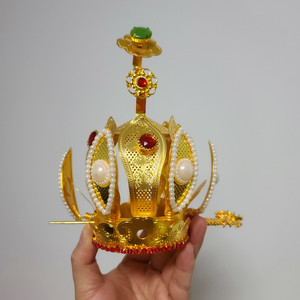 莲花冠(加厚不掉色款)道教用品 道冠 道士用品 道帽 火焰冠 芙