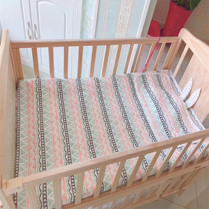 雅赞床上用品六层纯棉纱布婴儿童床单不沾身吸汗透气柔软速干抗菌