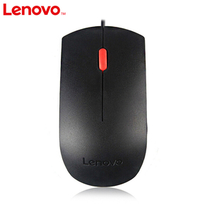 联想原装有线鼠标 台式机笔记本电脑游戏办公通用红点USB大鼠标1.8m长线鼠标