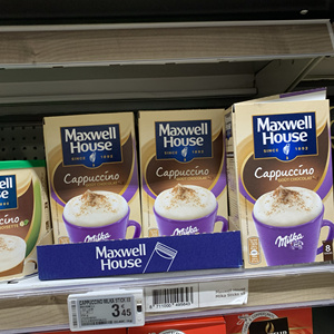 法国麦斯威尔卡布奇诺速溶咖啡榛子味巧克力片 MaxwellHouse8条