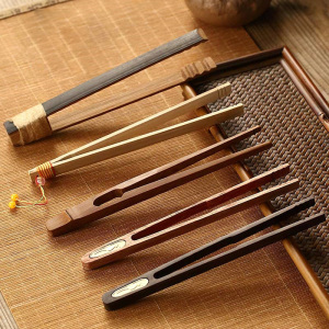 竹制茶夹洗茶杯夹子功夫茶具防滑茶夹子茶道零配件茶镊子家用