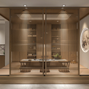 静观玄览旗舰店天猫新中式屏风隔断客厅实木镂空格栅装饰入户办公室