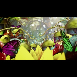 梦幻蝴蝶3d场景设计素材源文件高清4k8k全息投影酒吧餐厅动态素材