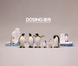 迷你版超小号 仿真小动物 南极小企鹅 树脂材质 公仔模型玩偶摆件