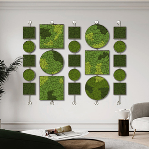 仿真绿植装置艺术玄关墙面装饰画酒店样板间走廊过道挂画立体铁艺