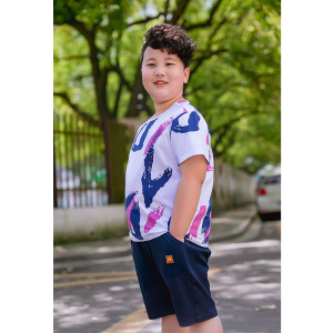 快乐一家人1918淘宝男童夏装套装中大童初中小学生韩版帅气夏季潮胖