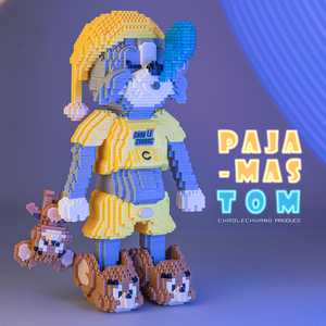 乐高猫和老鼠成人动漫高难度微颗粒积木潮玩拼装圣诞玩具女孩礼物