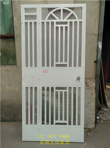 北京通风防盗门透气网进户门上下铁栅栏三七连开子母带纱网c级锁