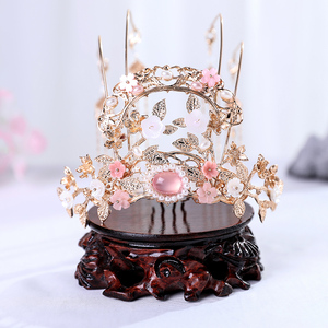 儿童发饰女童汉服头饰套装古代蝴蝶结皇冠2021年新款女孩公主配饰