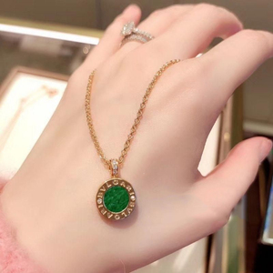 宝格丽项链圆形双面