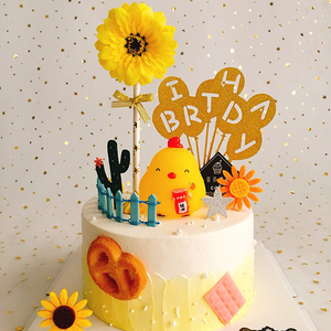 健康鸡蛋糕摆件