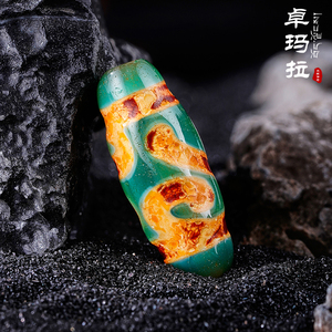 九眼石页岩天珠项链