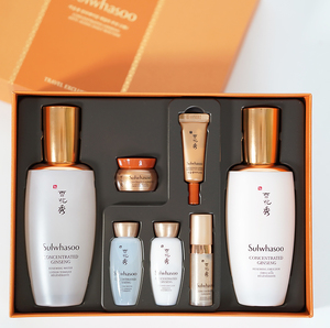 雪花秀滋盈人参水乳套装三件两件套盒滋润保湿补水弹力紧致抗皱