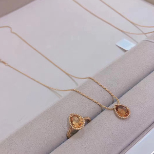 boucheron/宝诗龙 serpent boheme水滴泪状吊坠项链18k金锁骨链女