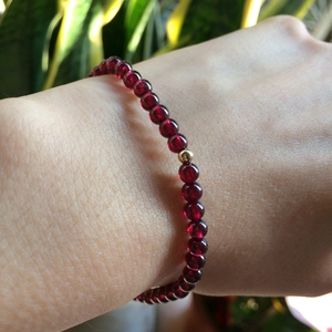 石榴石手链女透