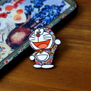 哆啦a梦周边太阳花金属徽章日系动漫大雄静香个性胸针情侣配饰品