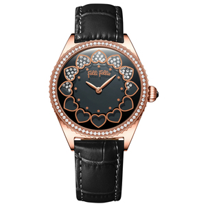 folli follie芙丽手表时来运转轻奢时尚转盘镶钻石英表防水女表