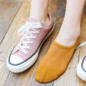 夏天配帆布鞋穿的袜子搭配女短韩版浅口短袜百搭船袜夏季薄款简约