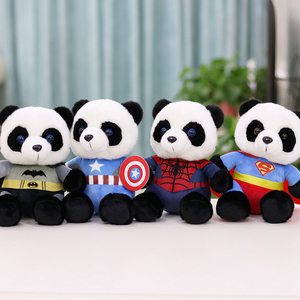 美国队长蜘蛛侠超人蝙蝠侠毛绒玩具大熊猫公仔四川成都旅游纪念品