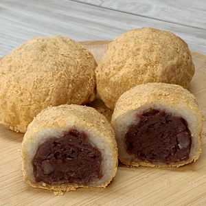 国内现货 日本 北海道 黄豆粉红豆夹心糯米团子 3个装