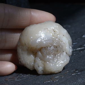 48g 新疆罗布泊蛋白石 天然地表料 白色蛋白石原石 吊坠 手把件