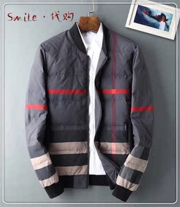 burberry男装外套,巴宝莉男款夹克外套 香港代购巴宝莉男装burberry男士冬季新款羽绒服休闲外套时尚夹克